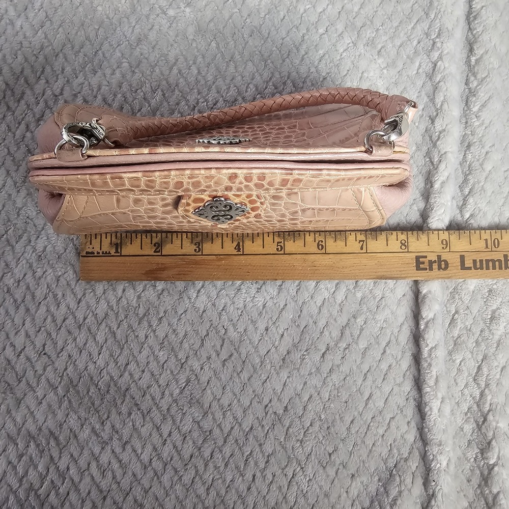 RETIRED BRIGHTON PETAL PINK CROC EMBOSSED HANDBAG NO STRAP - Picture 9 of 9